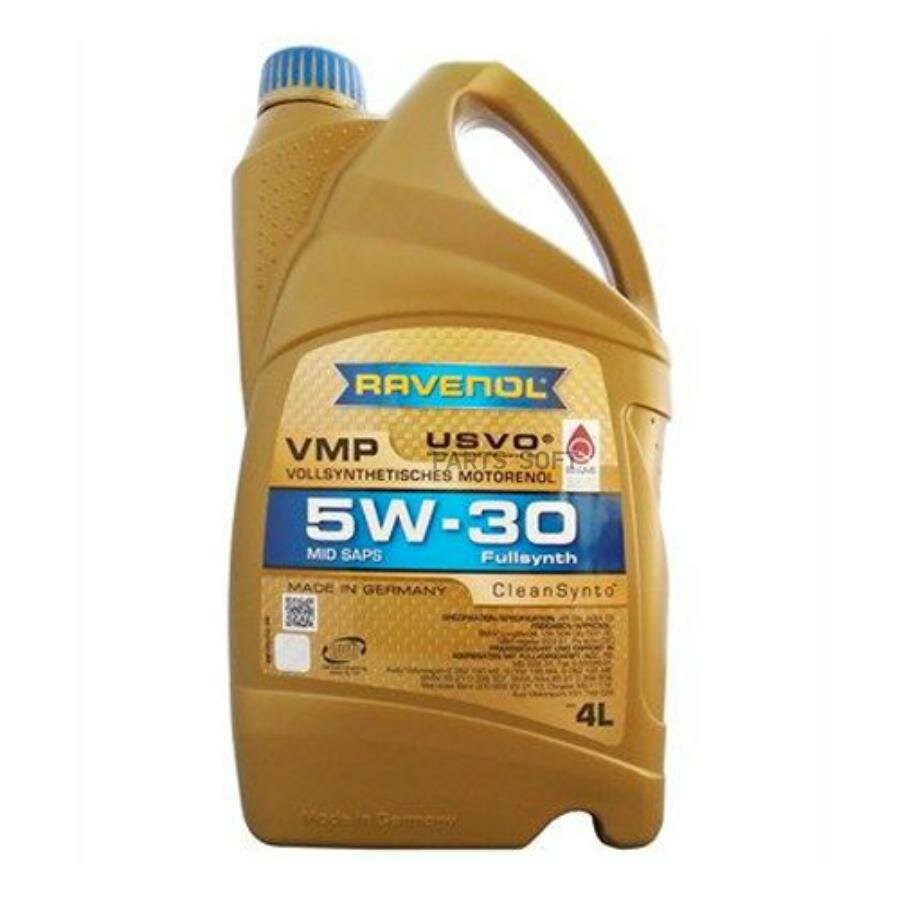 масло моторное ravenol vmp 5w-30 синтетическое 4 л 4014835847002
