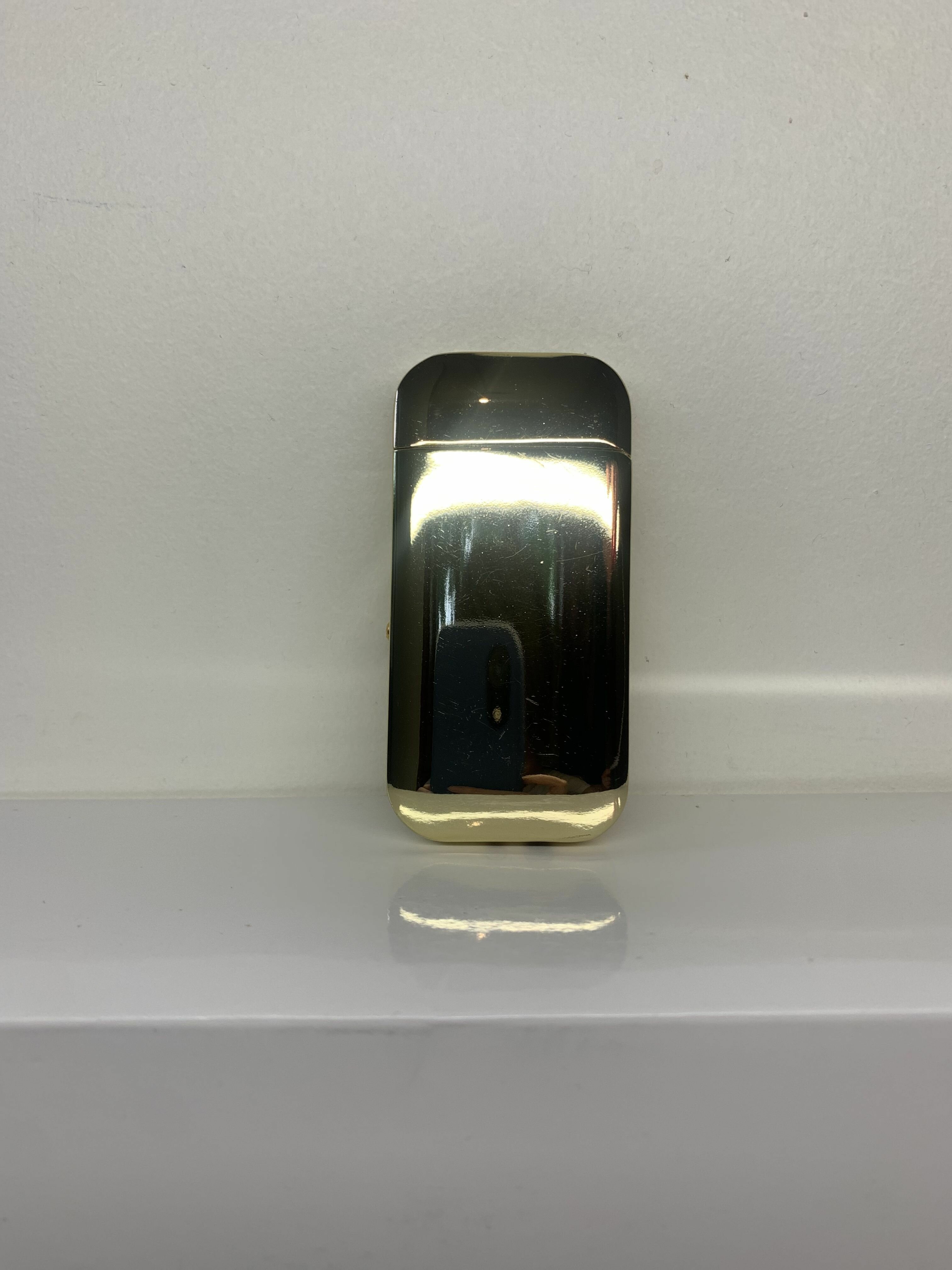 газовая зажигалка часы с подсветкой, золото - фотография № 3