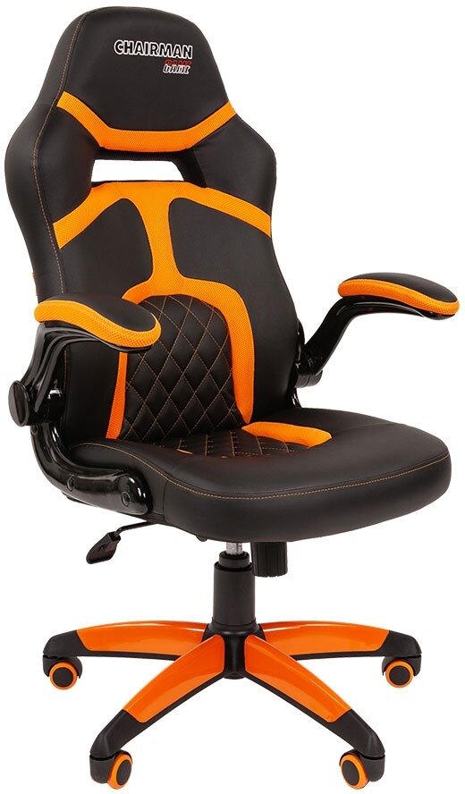 Компьютерное кресло Chairman game 18 чёрное/оранжевое (00-07051190)