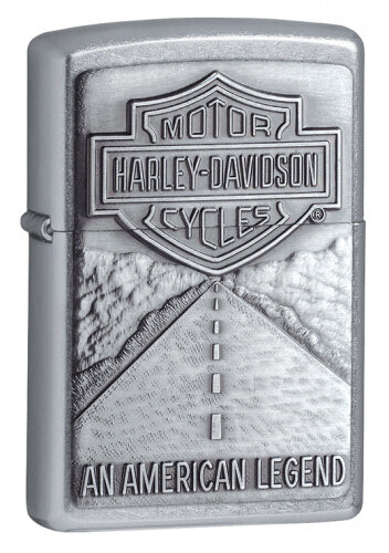 Зажигалка ZIPPO Harley-Davidson® 20229, с покрытием Street Chrome™, латунь/сталь, серебристая