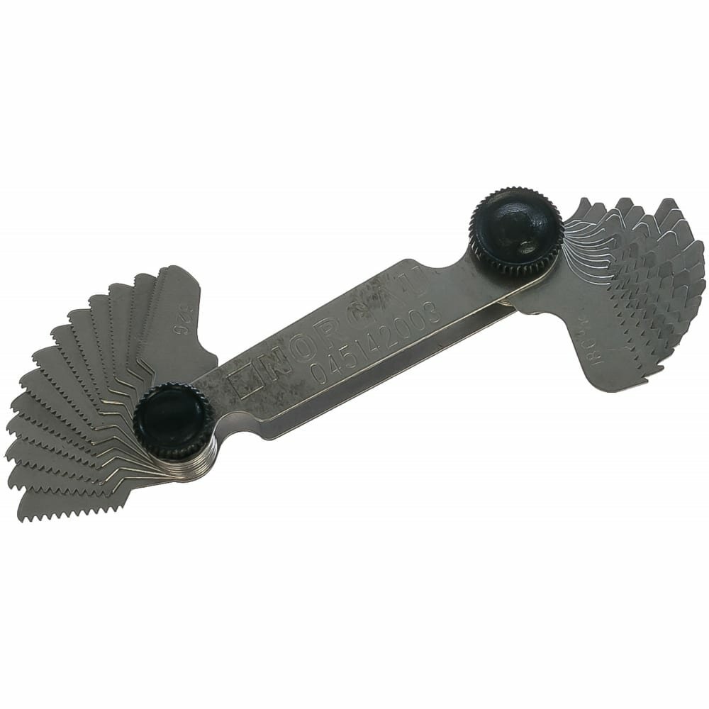 фото NORGAU Набор резьбовых шаблонов дюймовых 28 шт (4-62 TPI) 045142003