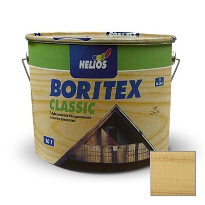 Лазурь декоративная Helios Boritex Classic №1 Бесцветная 10 л