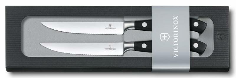 Набор ножей кухонных Victorinox Forged Steak (7.7242.2W) 2 шт черный