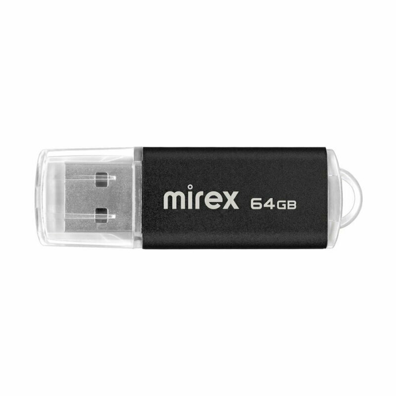 Флеш-память Mirex USB UNIT BLACK 64Gb (13600-FMUUND64 ), 1835843