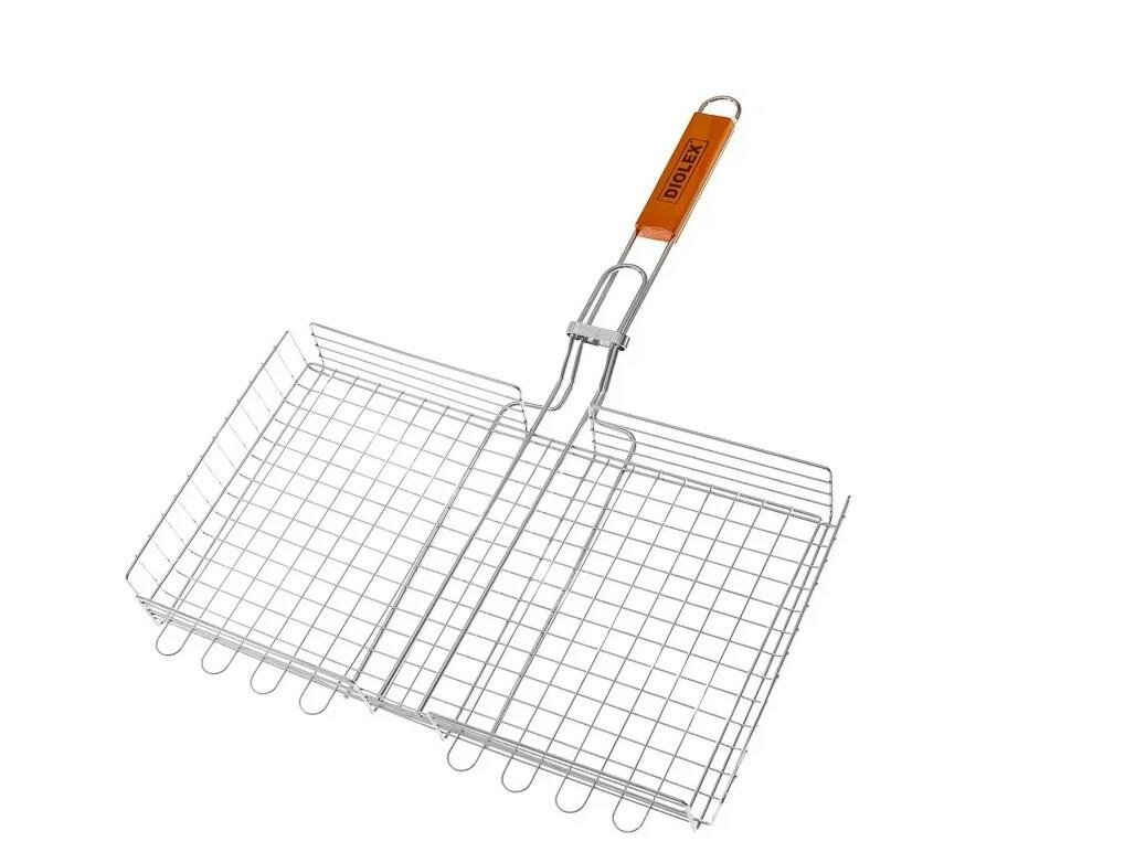 Решетка-гриль Diolex с хром. покрытием глубокая 45х25 см DX-G1105