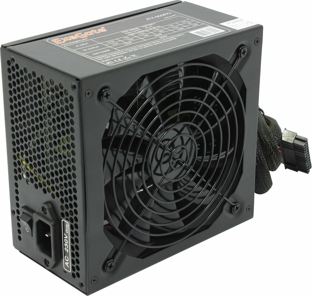 Блок питания 600W ExeGate ATX-600PPX