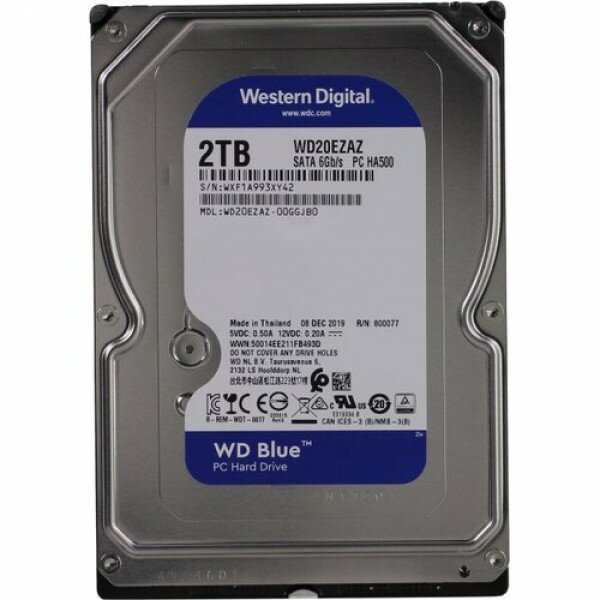 Жесткий диск Western Digital Original SATA-III 2Tb WD20EZAZ Blue (5400rpm) 256Mb 3.5