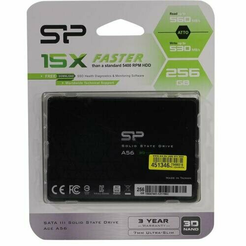 SSD Silicon power A56 256 Гб SP256GBSS3A56B25RM