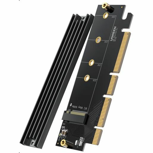 Плата расширения UGREEN CM465 (30715) PCIe 4.0(16) to M.2 NVMe Expansion Card. Цвет: черный