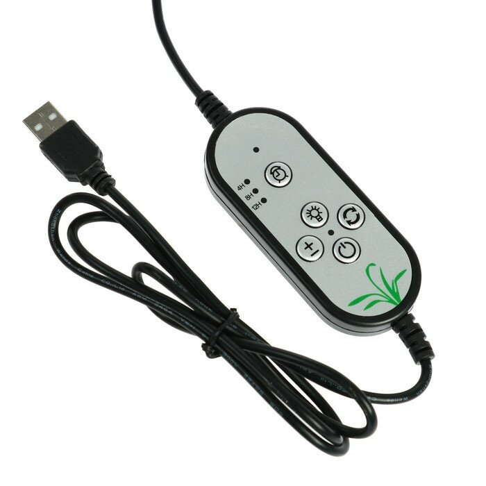 Фитосветильник светодиодный, 9 Вт, 250 мм, IP66, 5 В, USB, полноспектр., прищепка, таймер - фотография № 6