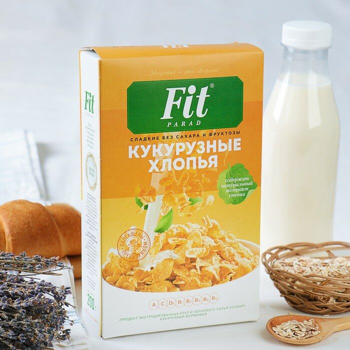 FitParad Кукурузные хлопья Fitparad, 200 г - фотография № 1