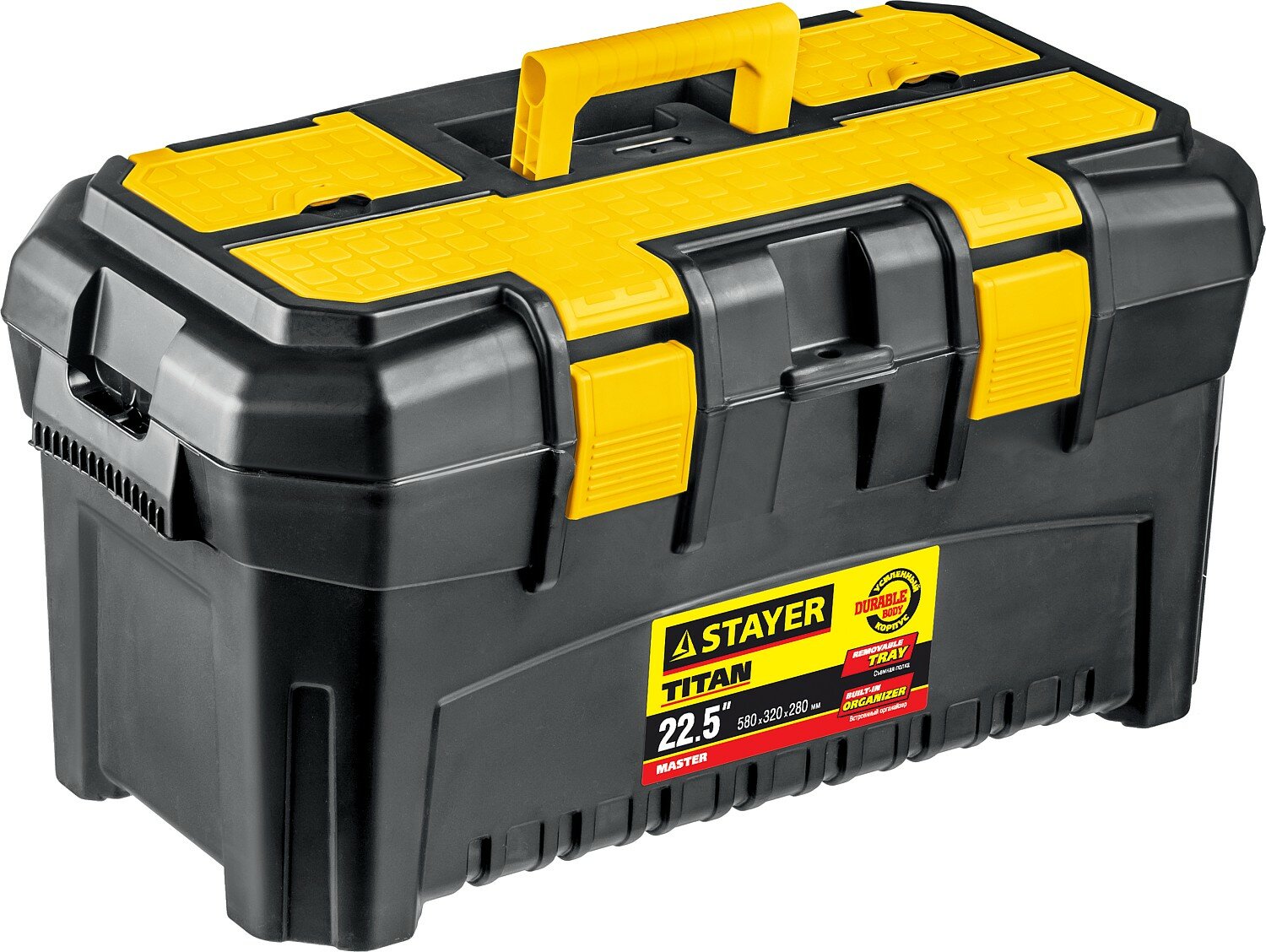 STAYER TITAN-22, 580 x 320 x 280 мм, (22), пластиковый ящик для инструментов (38016-22)