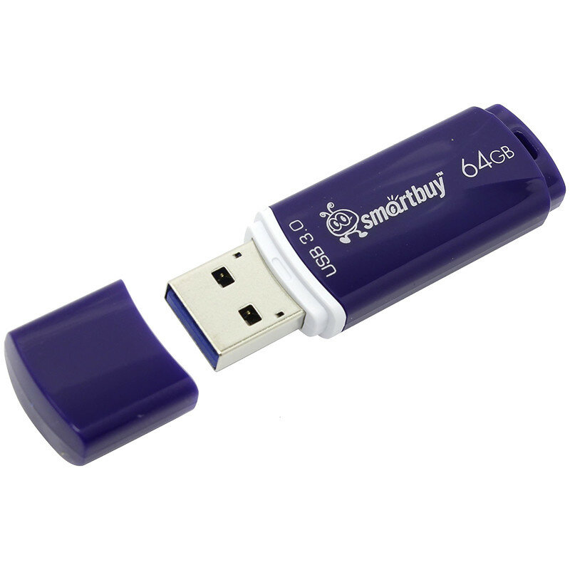 Память Smart Buy "Crown" 64GB, USB 3.0 Flash Drive, синий, 248801