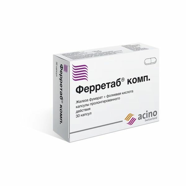 Ферретаб.комп. капс. пролонг. высвоб. действ., 30 шт.