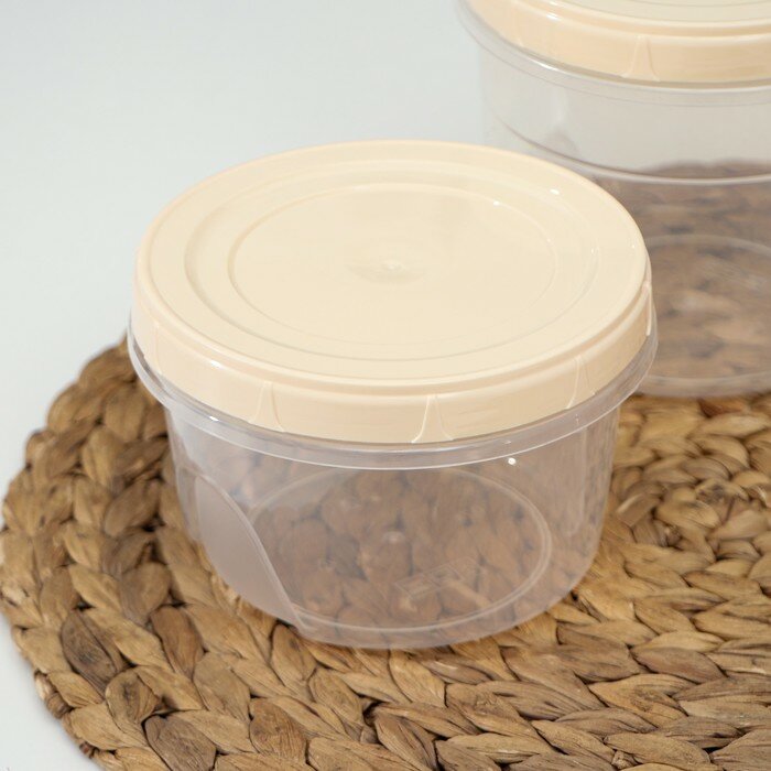 Набор банок для хранения продуктов с крышкой «Фиджи», 2 шт: 0,7 л, 1 л - фотография № 2