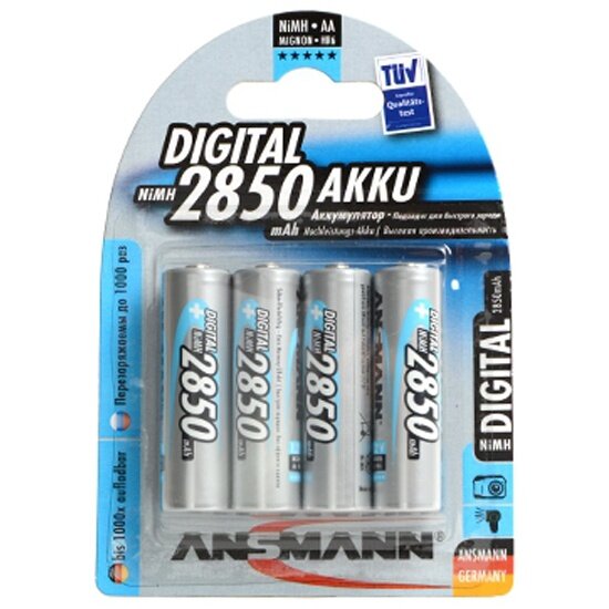 Аккумулятор ANSMANN Digital LR6 AA 2850 mAh (уп 4 шт)