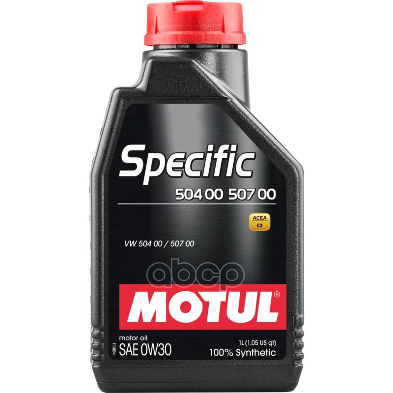 MOTUL Масло Моторное Motul Specific 504 00/507 00 0W-30 Синтетическое 1 Л 107049