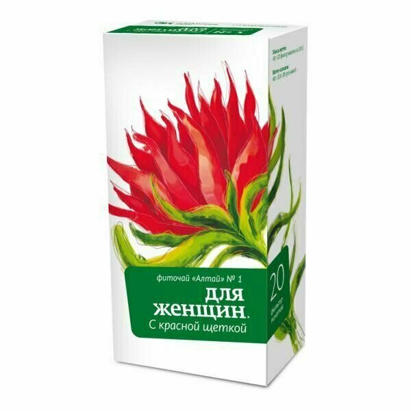 Алтайский кедр чай Алтай №1 Для женщин с красной щеткой ф/п 2 г №20