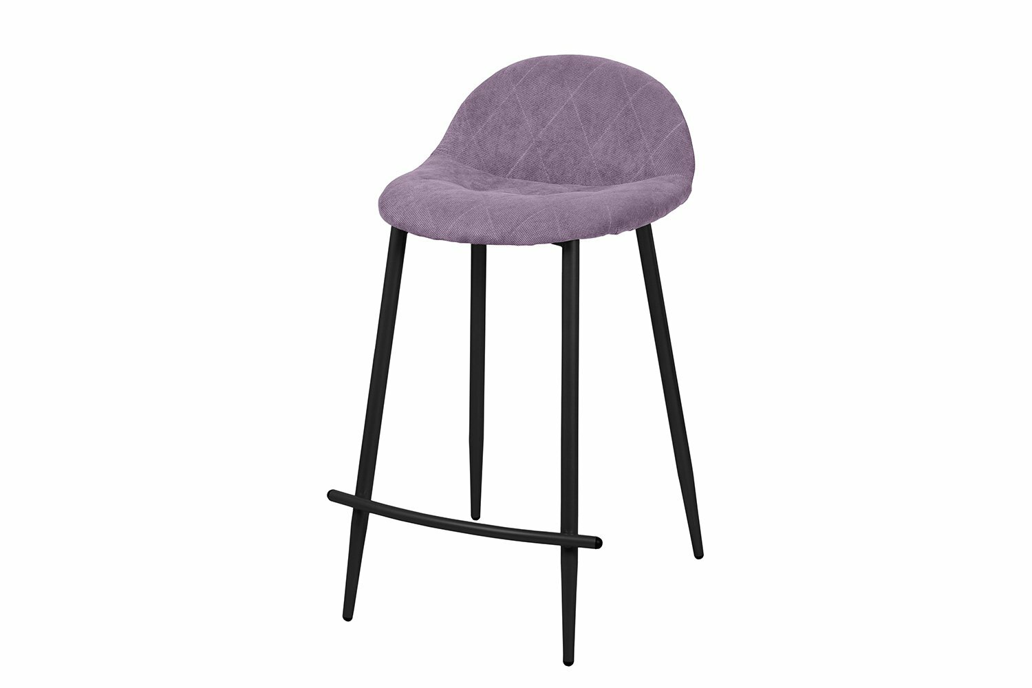 Полубарный стул Hoff Амиго 455х80х525 см цвет лиловый чёрный матовый