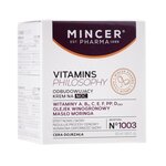 Mincer Vitamlns Philosophy №1003 - Минцер Ночной Антивозрастной Восстанавливающий крем для лица, 50 мл - - изображение