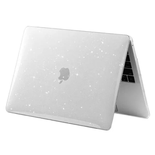 Чехол-накладка пластиковая для ноутбука MacBook Air 15 2023 M2 (Модель: A2941) Прозрачный глянцевый с блестками