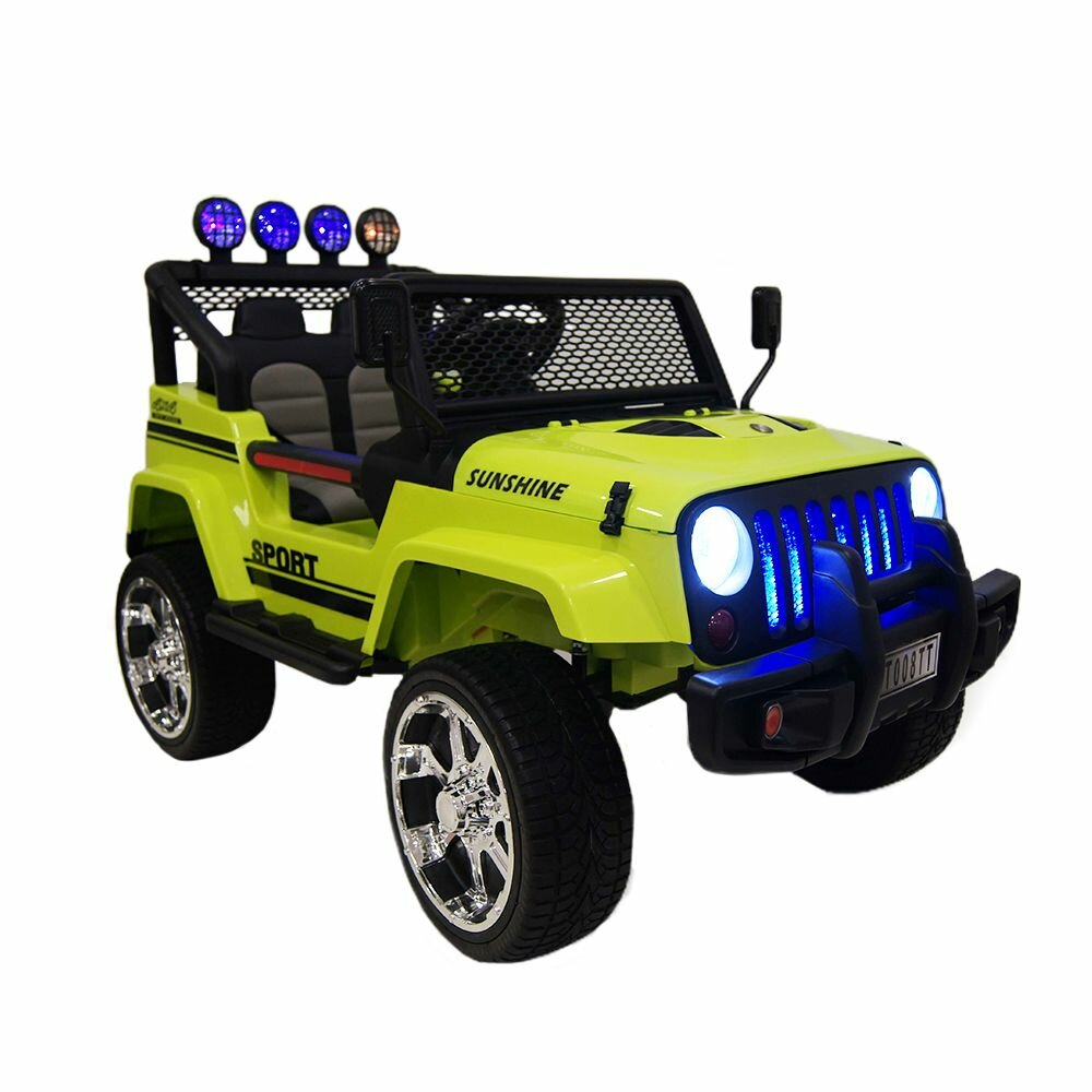 Детский электромобиль Jeep T008TT (4х4) зеленый (RiverToys)