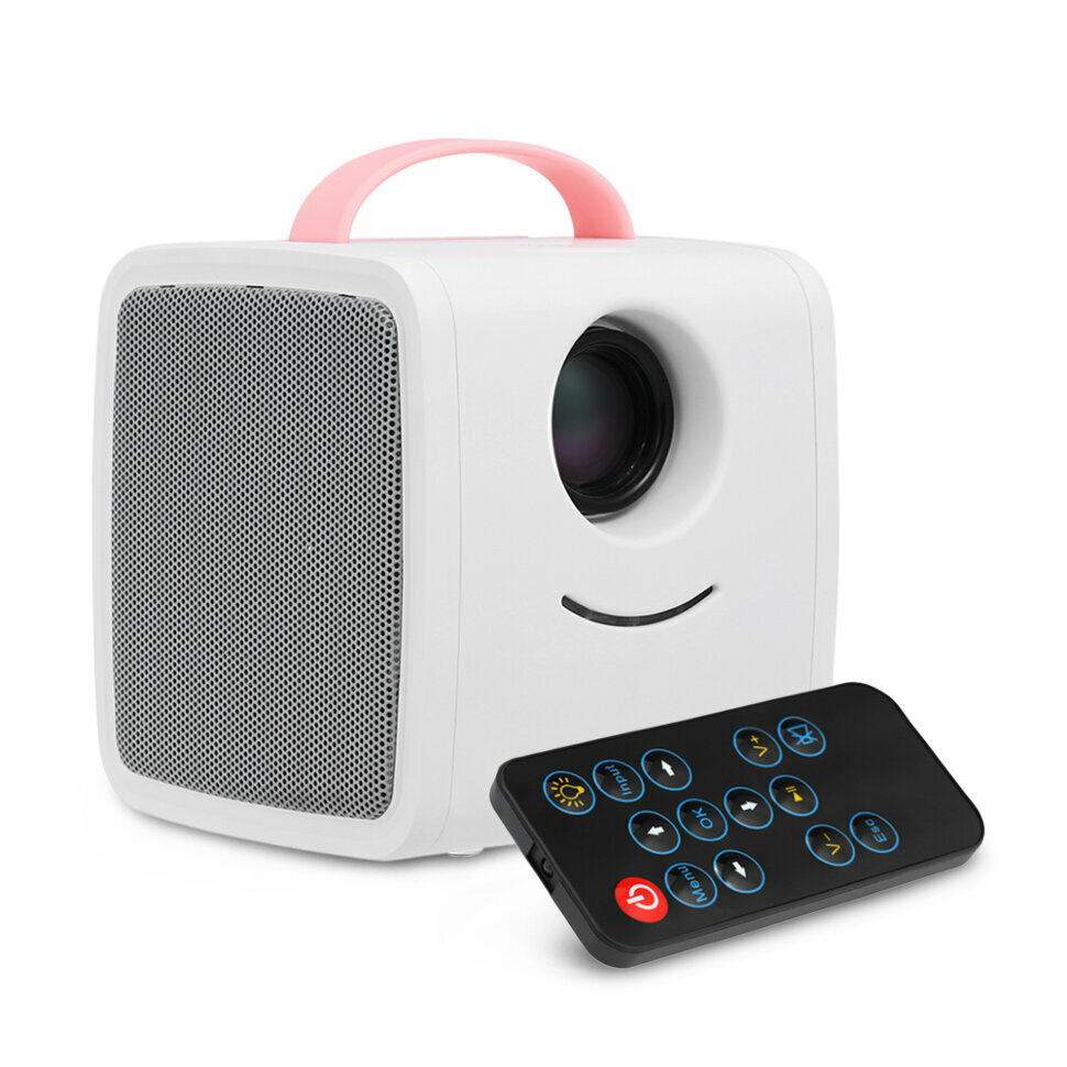 Детский мини-проектор куб Q2 Kids Story Projector (Розовый)
