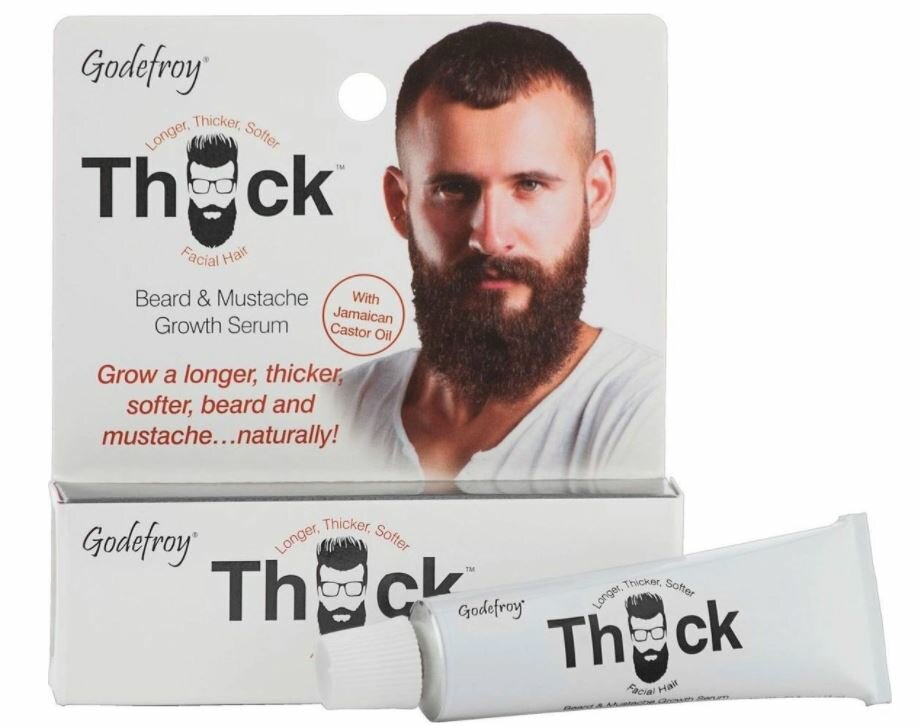 Масло для бороды Godefroy Men Thick Beard & Mustache Growth Serum активатор роста для бороды и усов 15 мл