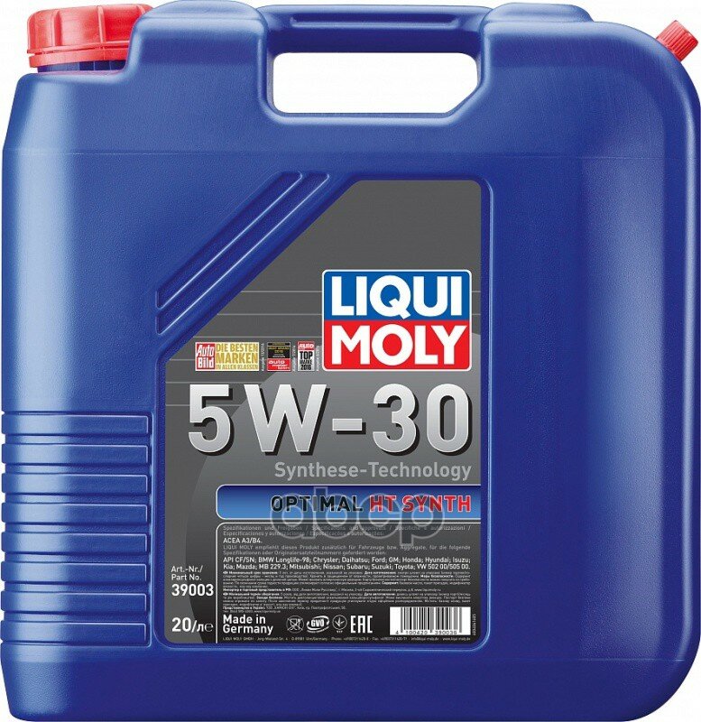 Liqui moly Масло Моторное Optimal Ht Synth 5w-30 20l