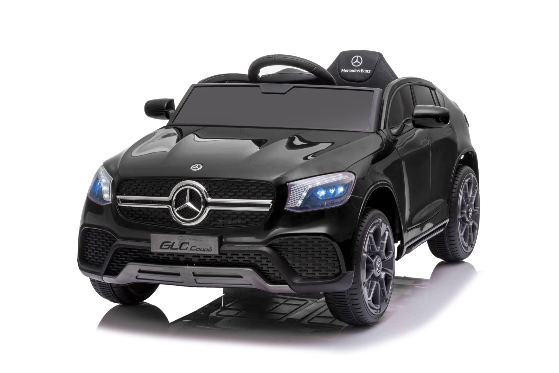 Детский электромобиль Mercedes-Benz GLC (K555KK) черный глянец (RiverToys)