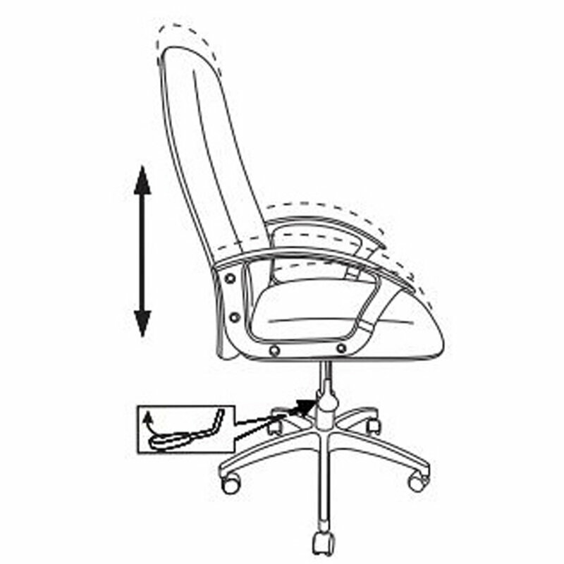 Кресло офисное CH-808LT/#B, PL, ткань черная 3C11, до 120 кг