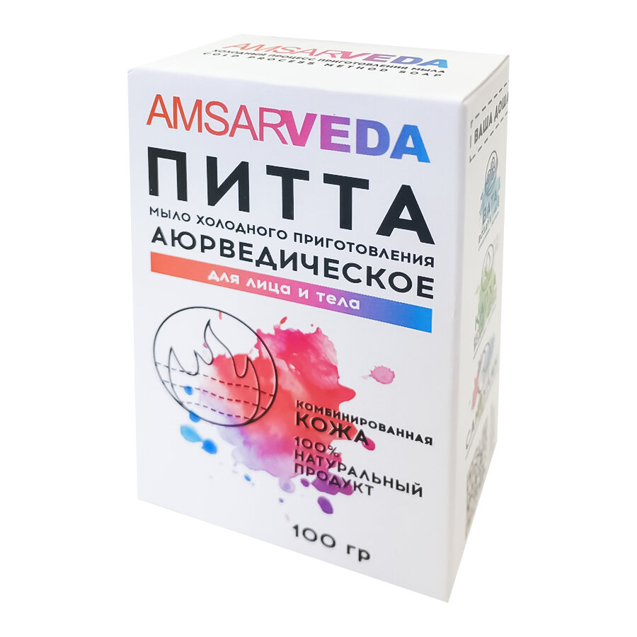Аюрведическое мыло для лица и тела Питта (ayurvedic soap) Amsarveda | Амсарведа 100г