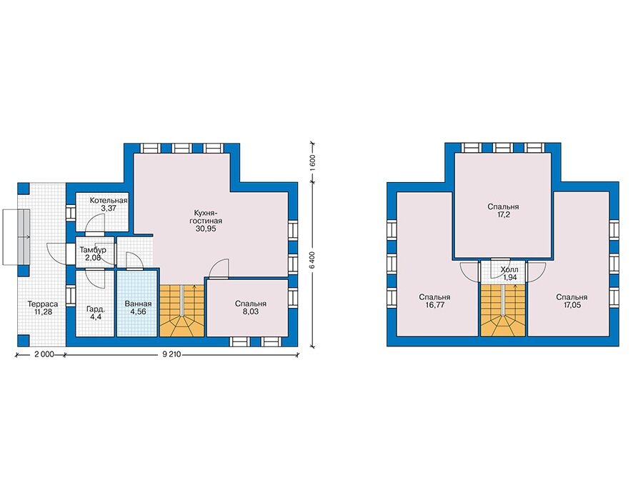 Проект дома Plans-42-76 (106 кв.м, кирпич) - фотография № 2