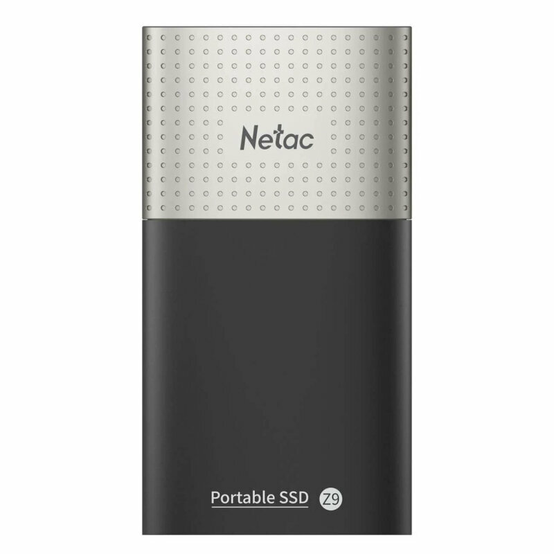 Портативный SSD Netac 500Gb/USB-C/EXT/Black (NT01Z9-500G-32BK), 1881795