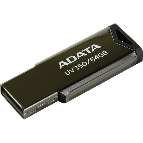 Флешка A-Data UV350 64ГБ USB3.0 серебристый (AUV350-64G-RBK) - фото №1