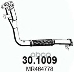 Труба Глушителя Передняя Mitsubishi Pajero Pinin 1.8 Gdi 10/1999--> ASSO арт. 301009
