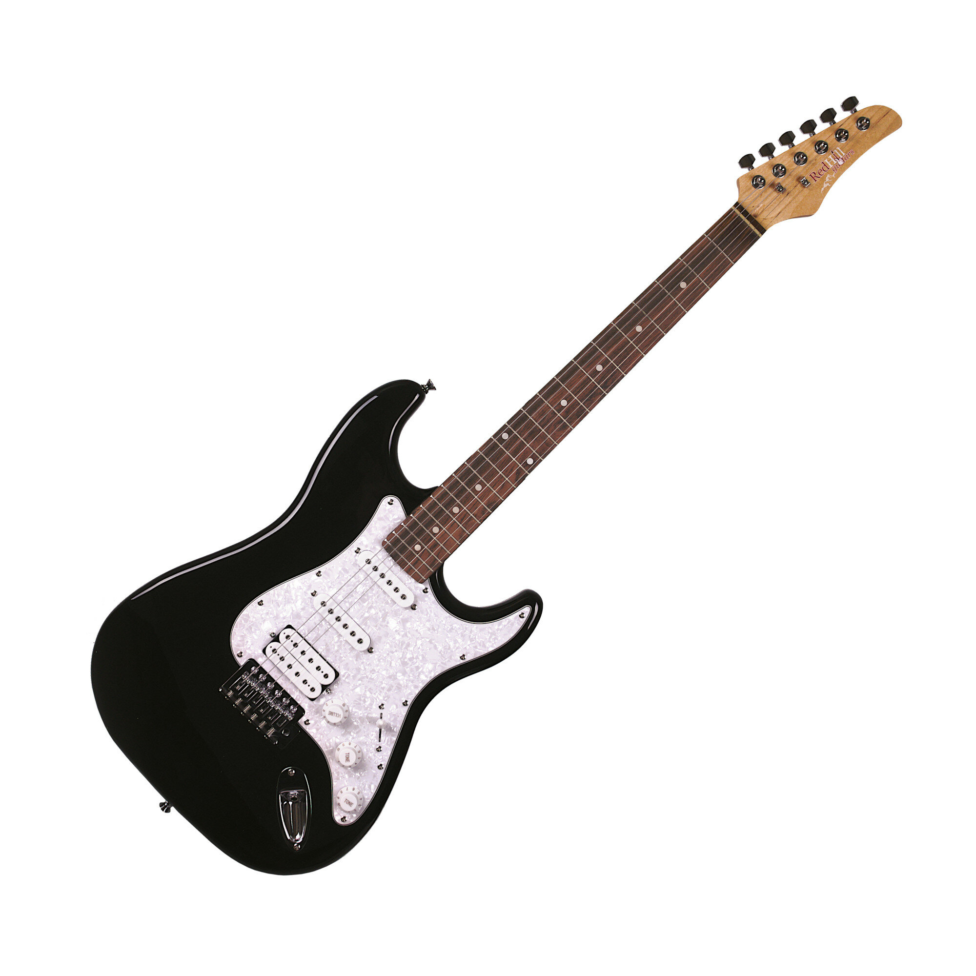 REDHILL STM200/BK эл. гитара Stratocaster 1V/2T/3P S-S-H тополь/клен цвет черный