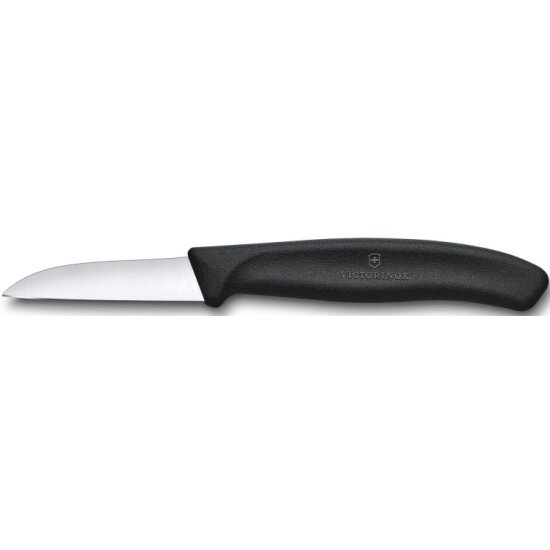 Нож для овощей и фруктов VICTORINOX SwissClassic с прямым лезвием, чёрный, 6 см
