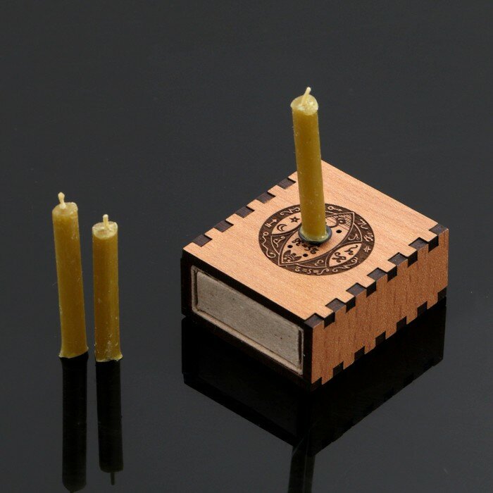 Набор ларец желаний "Богатство" со свечками, 5,2х4,5х2 см