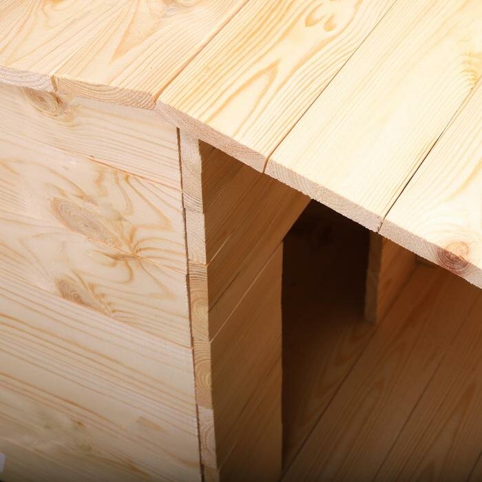 Будка для собаки, 105 × 75 × 64 см, деревянная, с крышей - фотография № 5