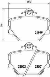 Колодки тормозные дисковые передние Smart Cabrio/City-Coupe/Fortwo 98>12 BREMBO P50038