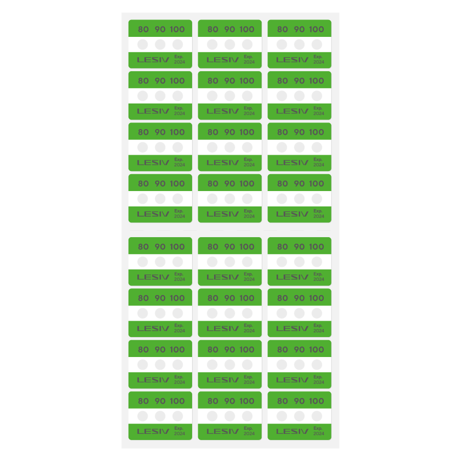 Термоиндикатор Lesiv L-Mark 3T - 80-90-100°C цвет - зеленый 24 шт.