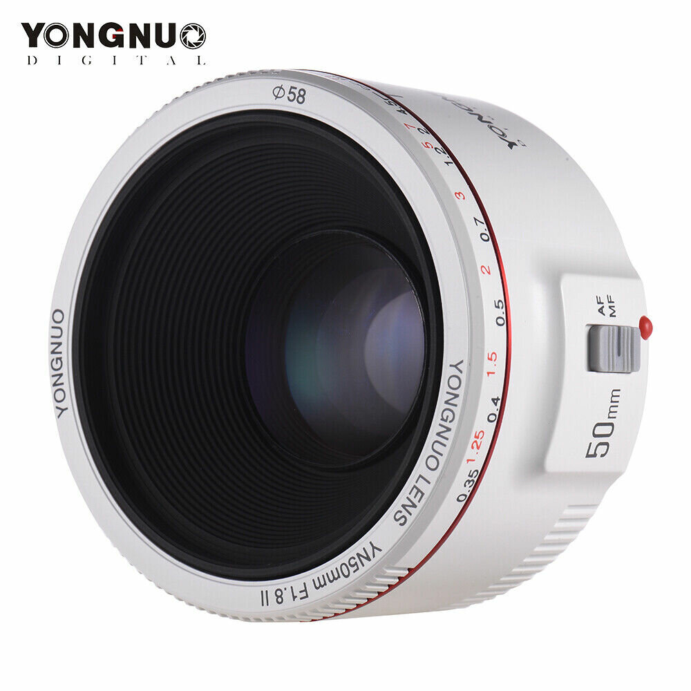 Объектив YongNuo YN 50mm f/1.8 II Canon EF, Белый