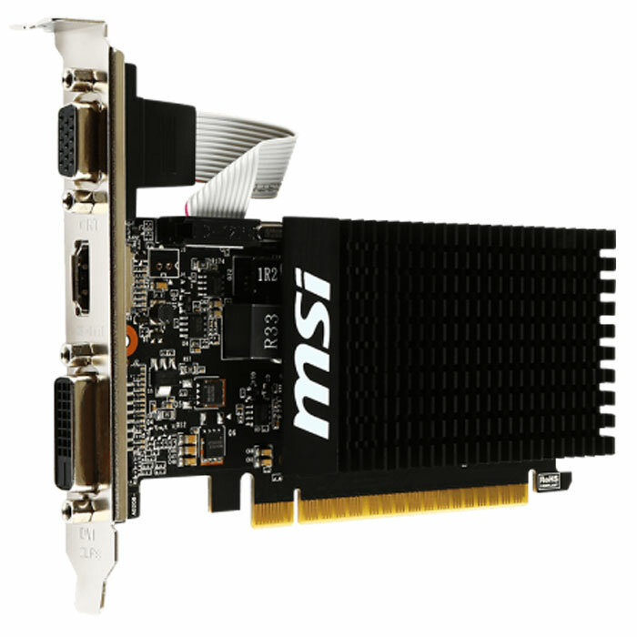  PCI-E MSI GeForce GT 710 2048Mb, DDR3 ( GT 710 2GD3H LP ) Retail