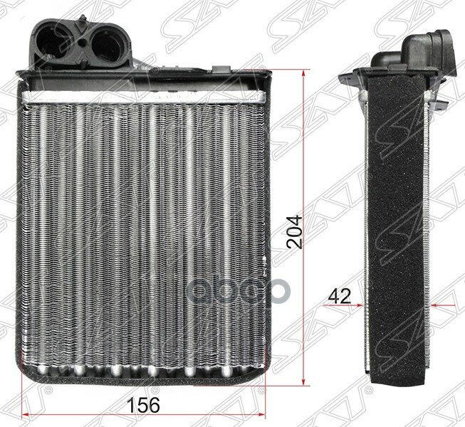 Радиатор Отопителя Салона Renault Logan 04-/Logan 08-/ Sandero 08-/Duster 10-/Lada Largus 12- Sat арт. ST-DC01-395-A0