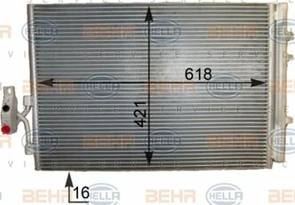 Радиатор кондиционера BMW X3 11>12 HELLA 8FC351343181