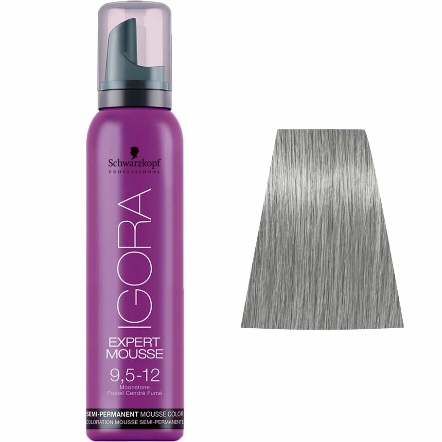 Мусс для волос тонирующий Schwarzkopf Professional Igora Expert Mousse 9,5-12 светлый блондин сандрэ пепельный 100 мл