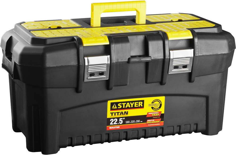 STAYER Ящик STAYER "MASTER" пластиковый для инструмента, 580x320x280мм (22")