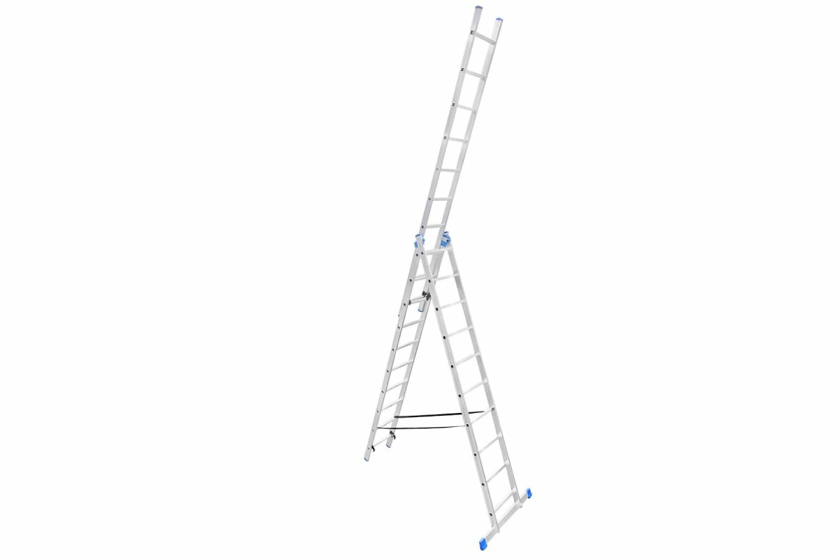 Алюминиевая трехсекционная лестница LadderBel 10 ступеней LS310