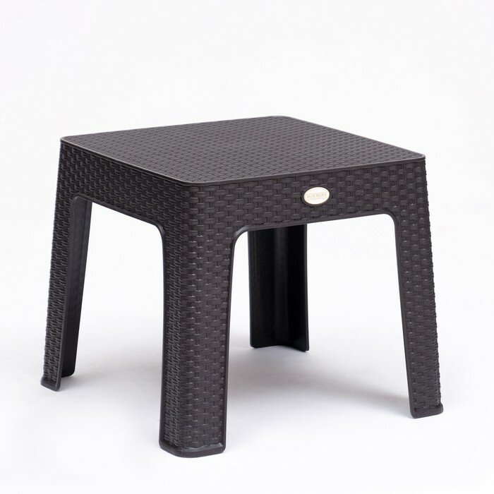 Кофейный столик "Ротанг" 44 х 44 х 41 см, темно-коричневый - фотография № 3